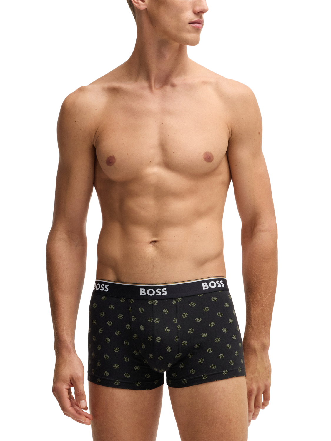 Product image 4 of 7, which shows BOSS Cotton Blend Trunks, Pack of 3, Multi, M