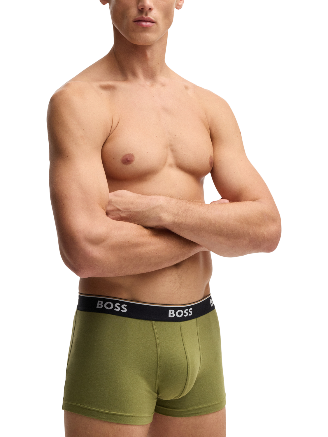 Product image 5 of 7, which shows BOSS Cotton Blend Trunks, Pack of 3, Multi, M