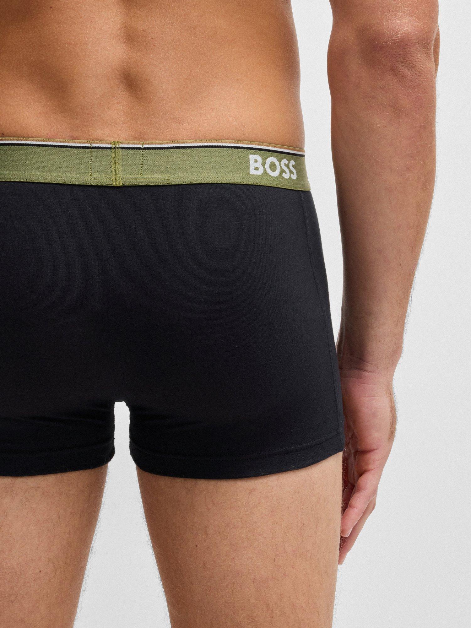 Product image 7 of 7, which shows BOSS Cotton Blend Trunks, Pack of 3, Multi, M