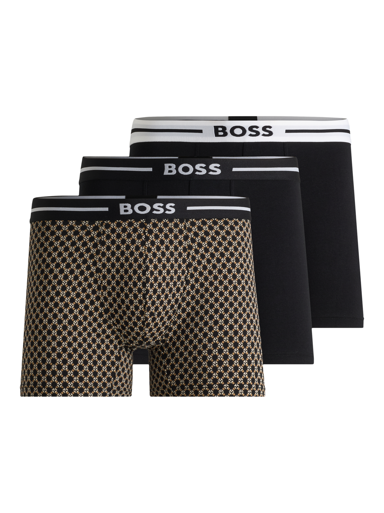 BOSS Stretch Cotton Logo Waistband Boxer Briefs, Multi