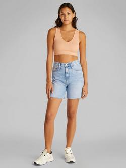 Calvin Klein Bermuda Denim Shorts, Light Blue - view 2, Light Blue
