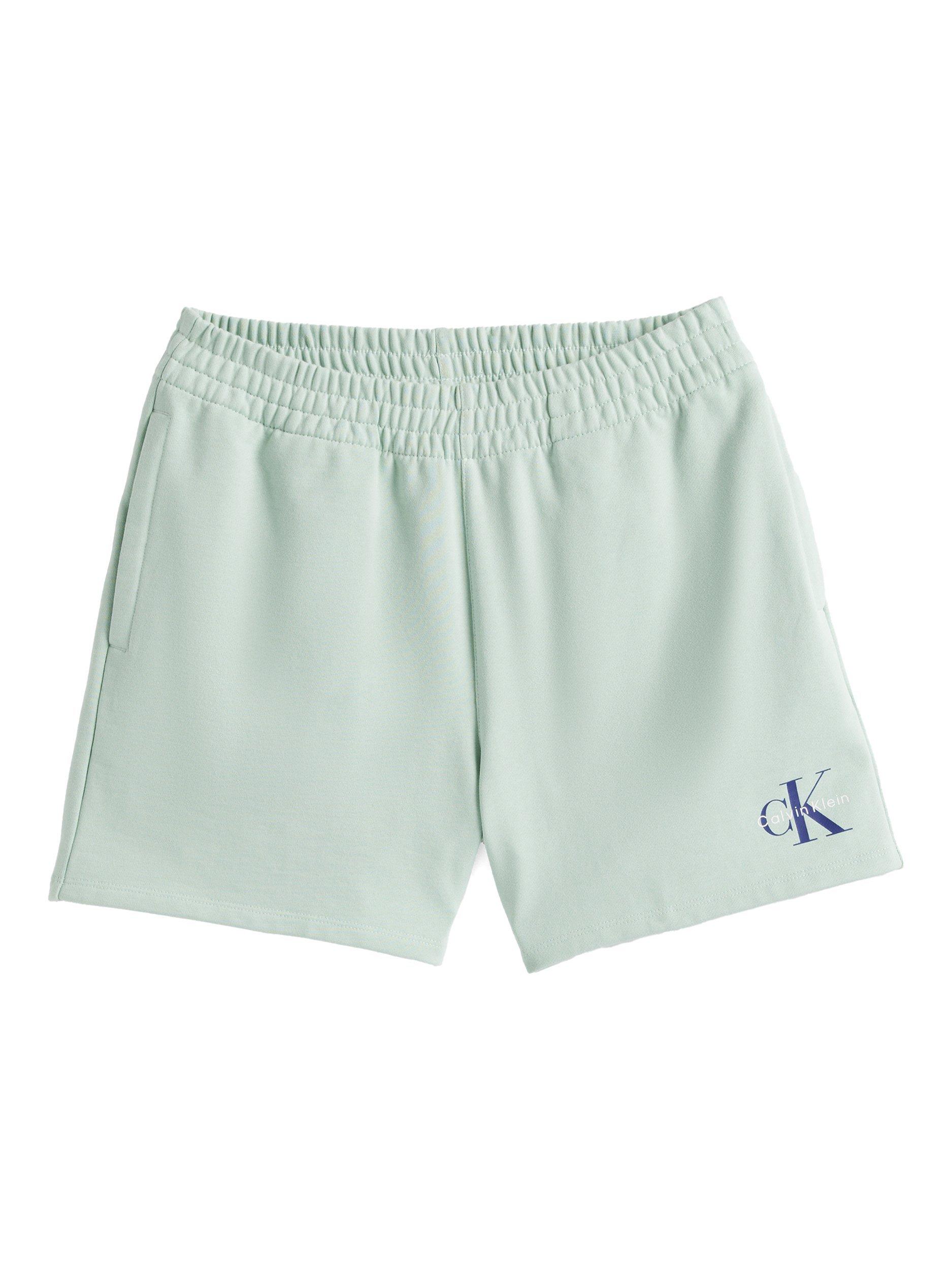 Product image 5 of 5, which shows Calvin Klein Mono Logo Jogger Shorts, Cameo Green, XXS