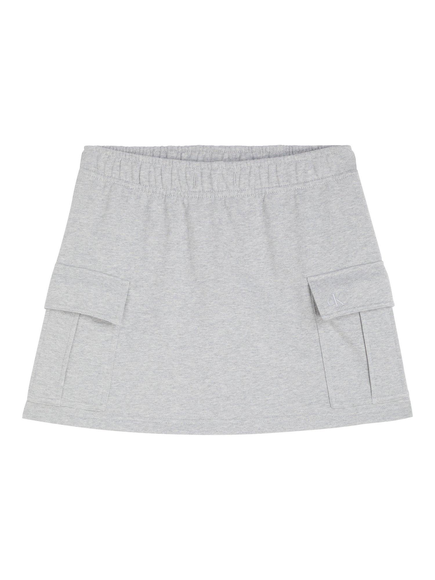 Product image 6 of 7, which shows Calvin Klein Jeans Cotton Blend Cargo Skirt, Heroic Grey Heather, XXS