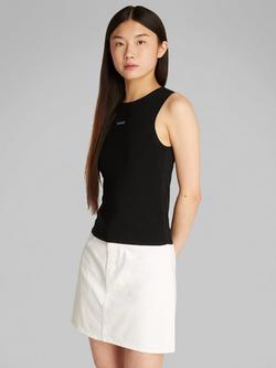 Calvin Klein Logo Sleeveless Jumper, Black, Black