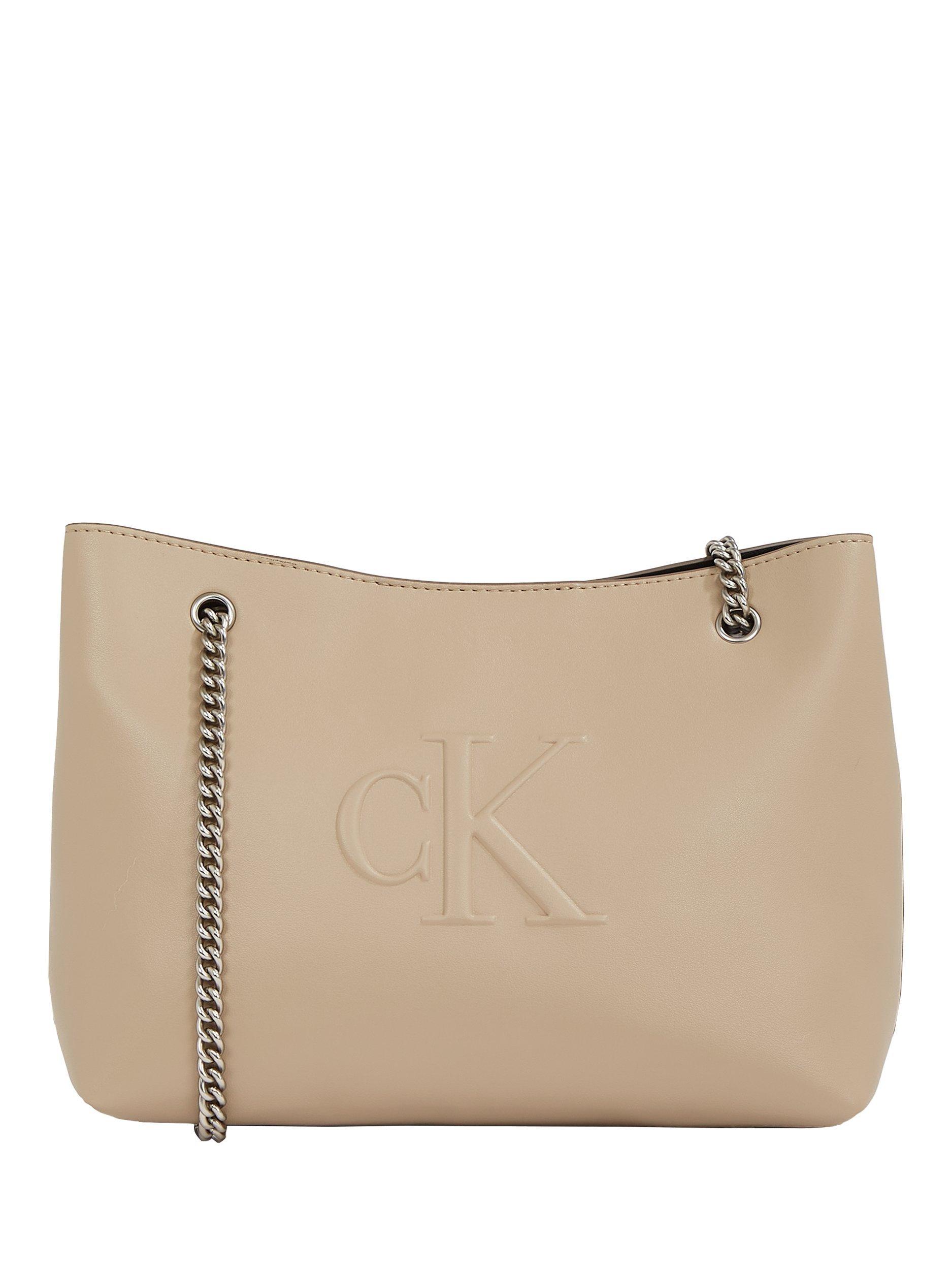 Product image 1 of 5, which shows Calvin Klein Chain Shoulder Bag, Crockery