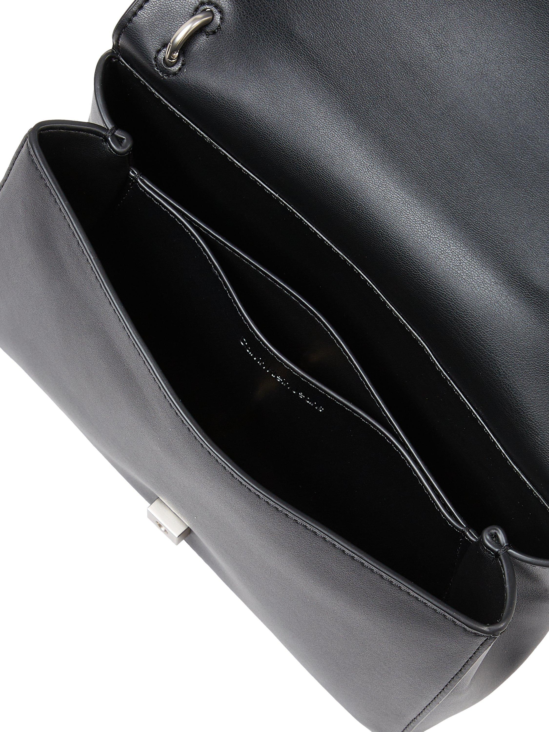 Product image 3 of 5, which shows Calvin Klein Logo Flap Crossbody Bag, Black