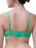 Chantelle Spice Animal and Floral Embroidered Half Cup Bra, Aqua