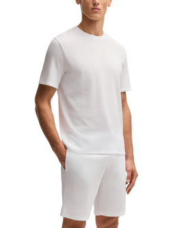 BOSS Waffle Structured Pyjama T-Shirt, White, White