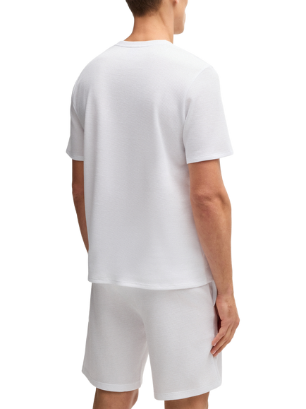 BOSS Waffle Structured Pyjama T-Shirt, White - view 2, White