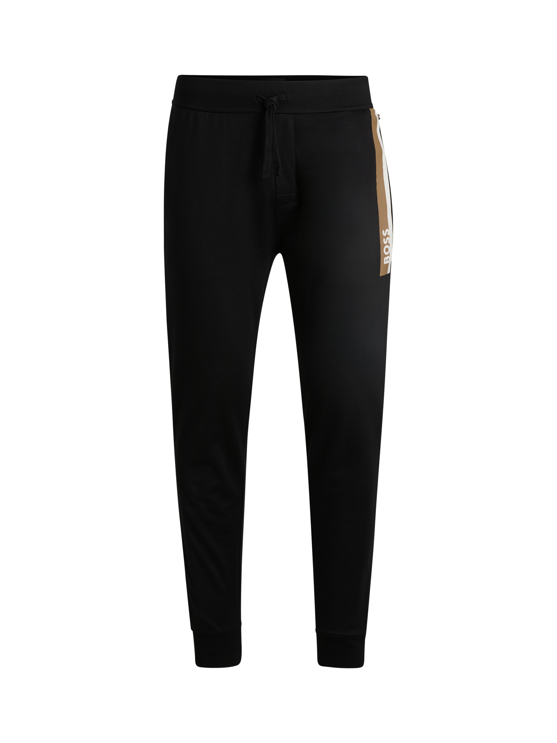 Product image 4 of 5, which shows BOSS Cotton Logo Lounge Joggers, Black/Multi, L