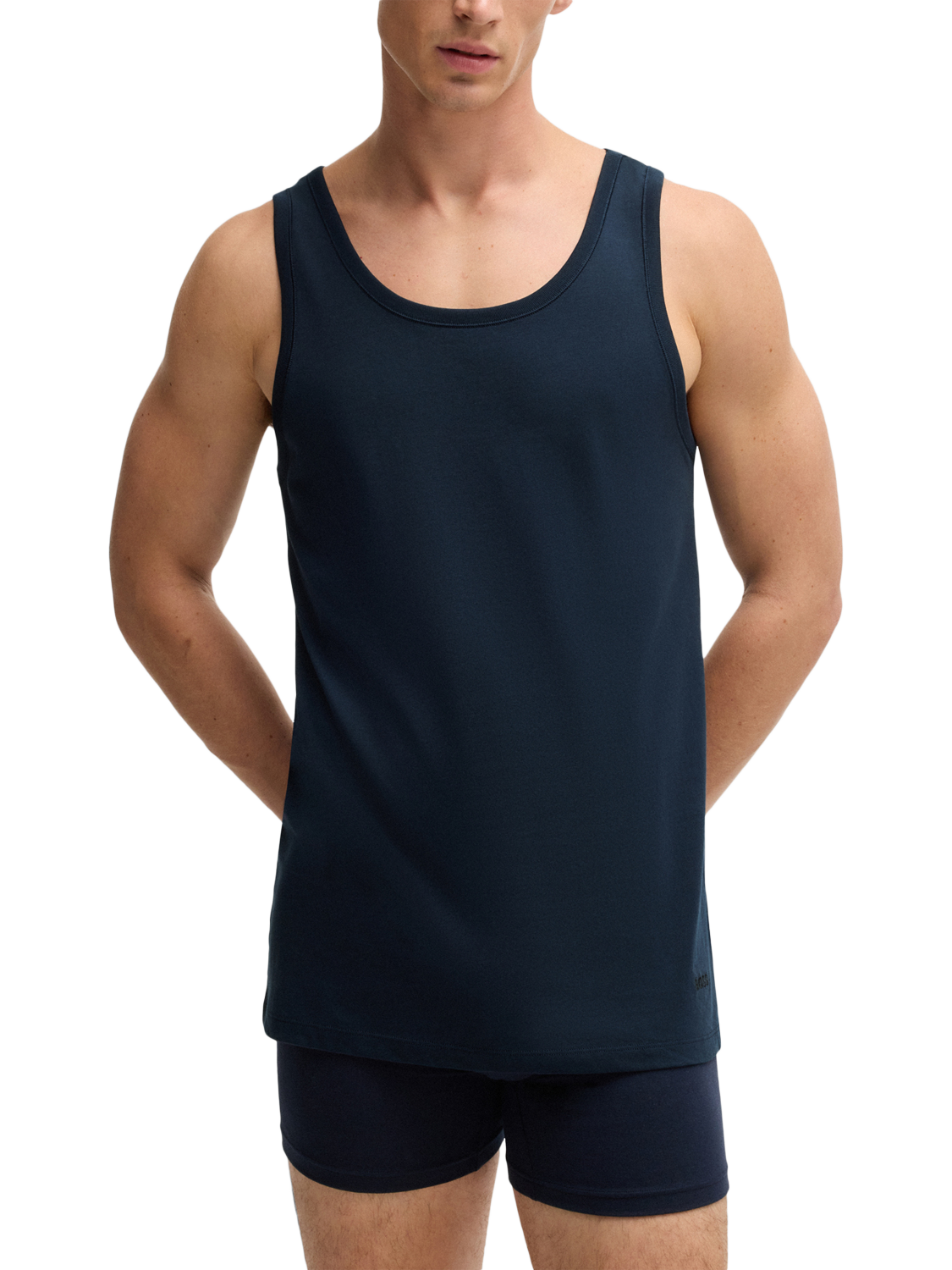 Product image 4 of 5, which shows BOSS Cotton Vests, Pack of 3, Multi, M