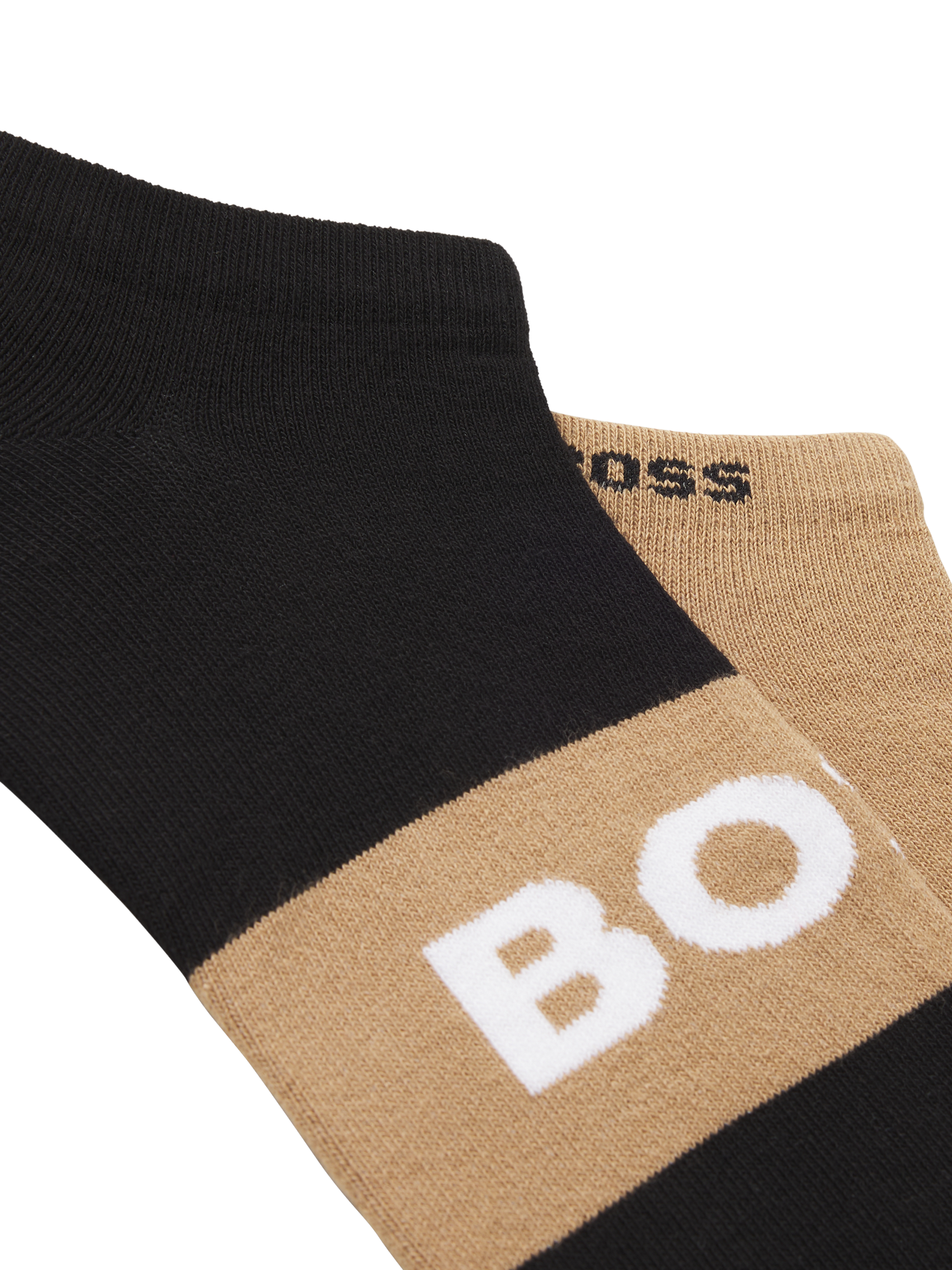 Product image 3 of 3, which shows BOSS Logo Trainer Socks, Pack of 2, Medium Beige, S-M