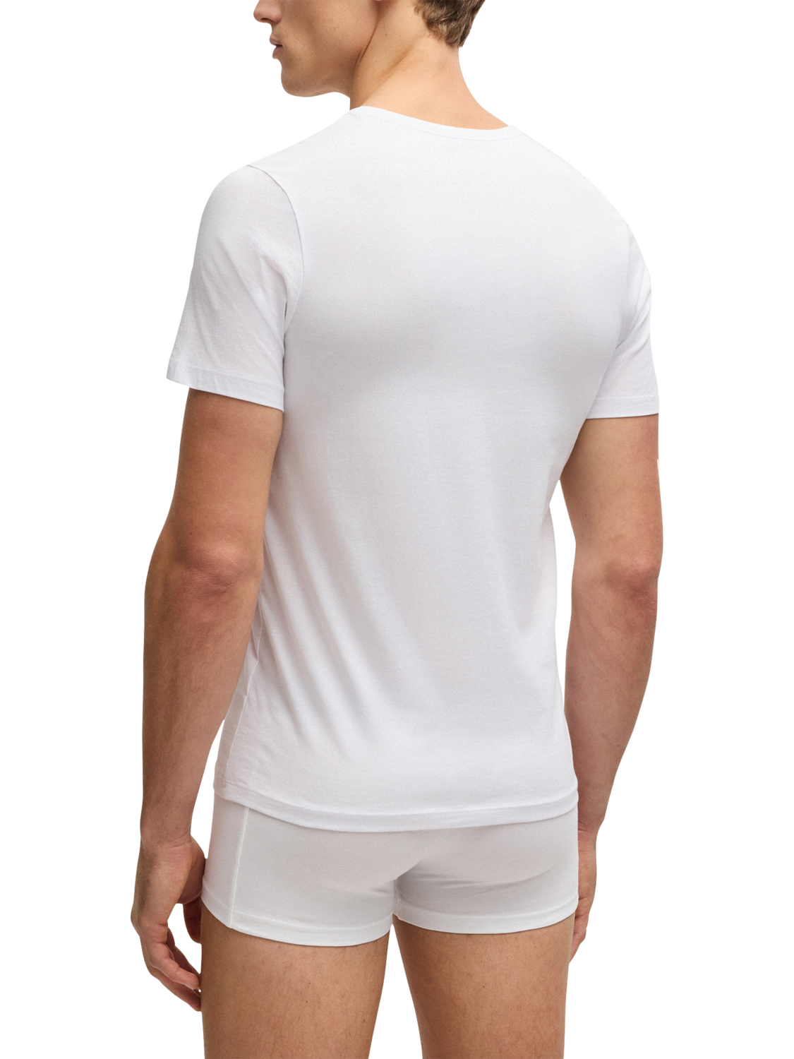Product image 3 of 5, which shows BOSS Organic Cotton Underwear T-Shirts, Pack of 3, Multi, M