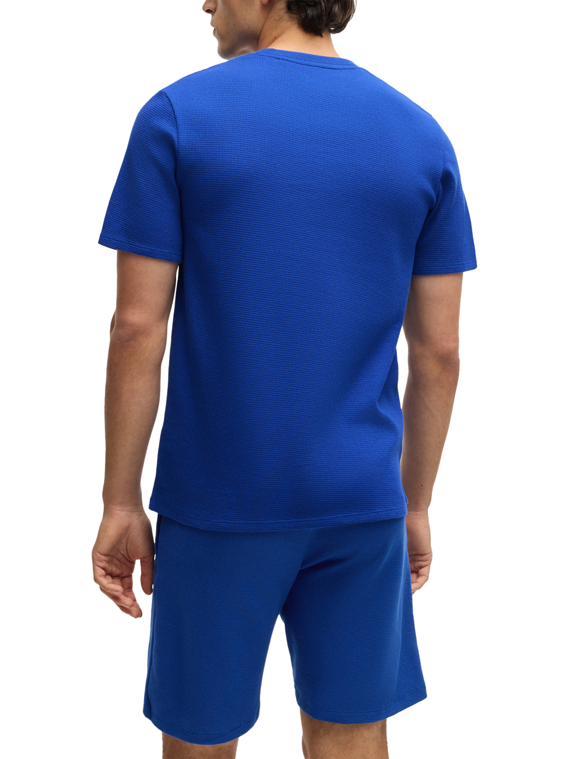 Product image 2 of 5, which shows BOSS Embroidered Logo Cotton Mix T-Shirt, Bright Blue, M