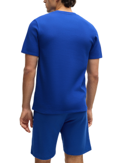 BOSS Embroidered Logo Cotton Mix T-Shirt, Bright Blue - view 2, Bright Blue