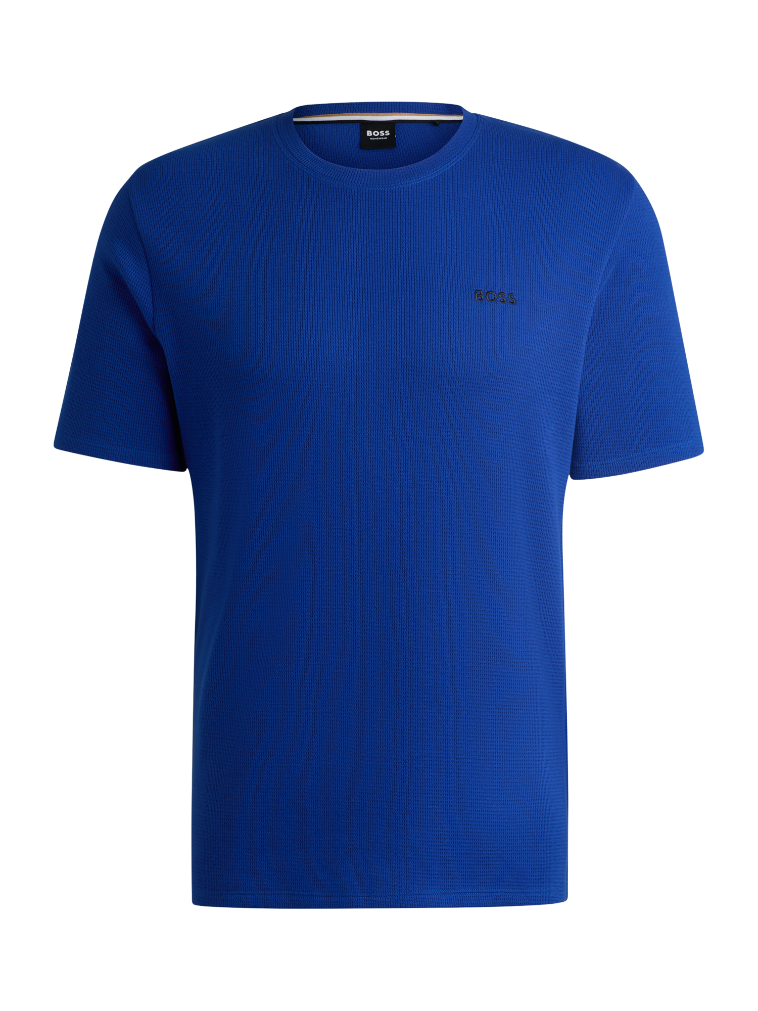 Product image 4 of 5, which shows BOSS Embroidered Logo Cotton Mix T-Shirt, Bright Blue, M