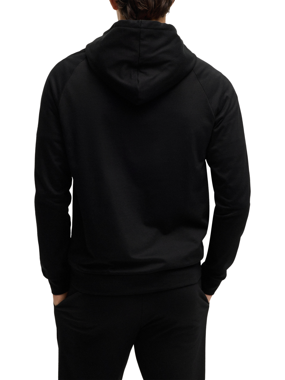 Product image 2 of 5, which shows BOSS Cotton Logo Hoodie, Black/Multi, L