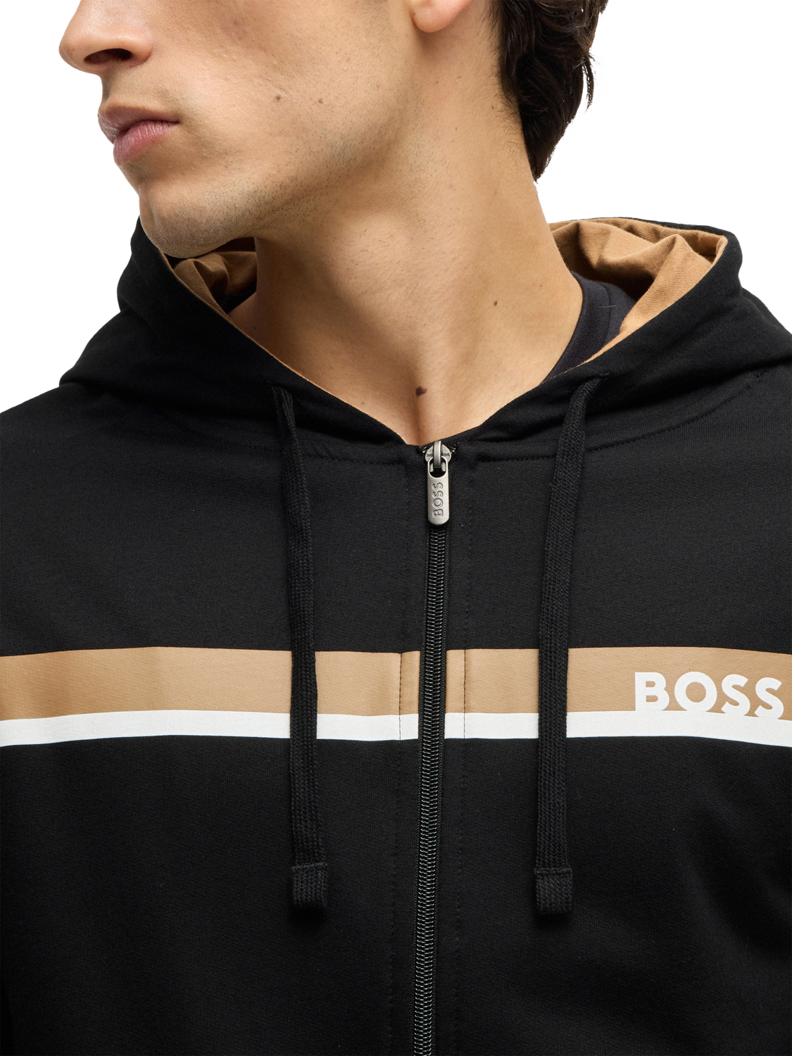 Product image 5 of 5, which shows BOSS Cotton Logo Hoodie, Black/Multi, L