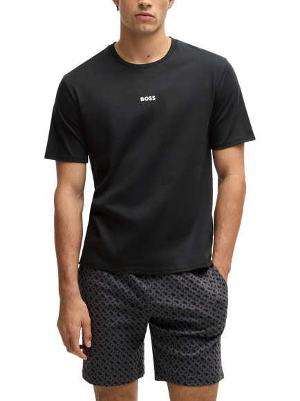BOSS Cotton Logo T-Shirt, Black/Multi, Black/Multi