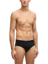 BOSS Signature Stripe & Logo Swimming Trunks, Black