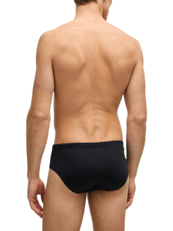 BOSS Signature Stripe & Logo Swimming Trunks, Black - view 2, Black