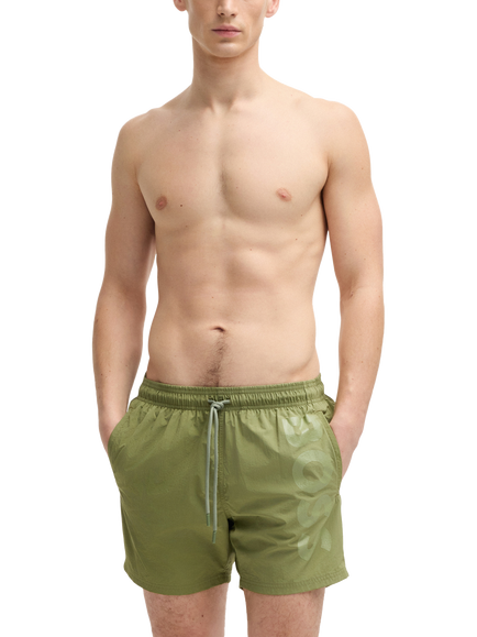 BOSS Contrast Logo Swim Shorts, Medium Green, Medium Green