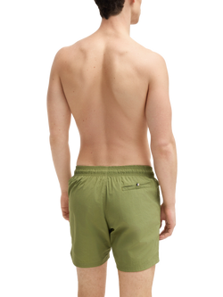 BOSS Contrast Logo Swim Shorts, Medium Green - view 2, Medium Green