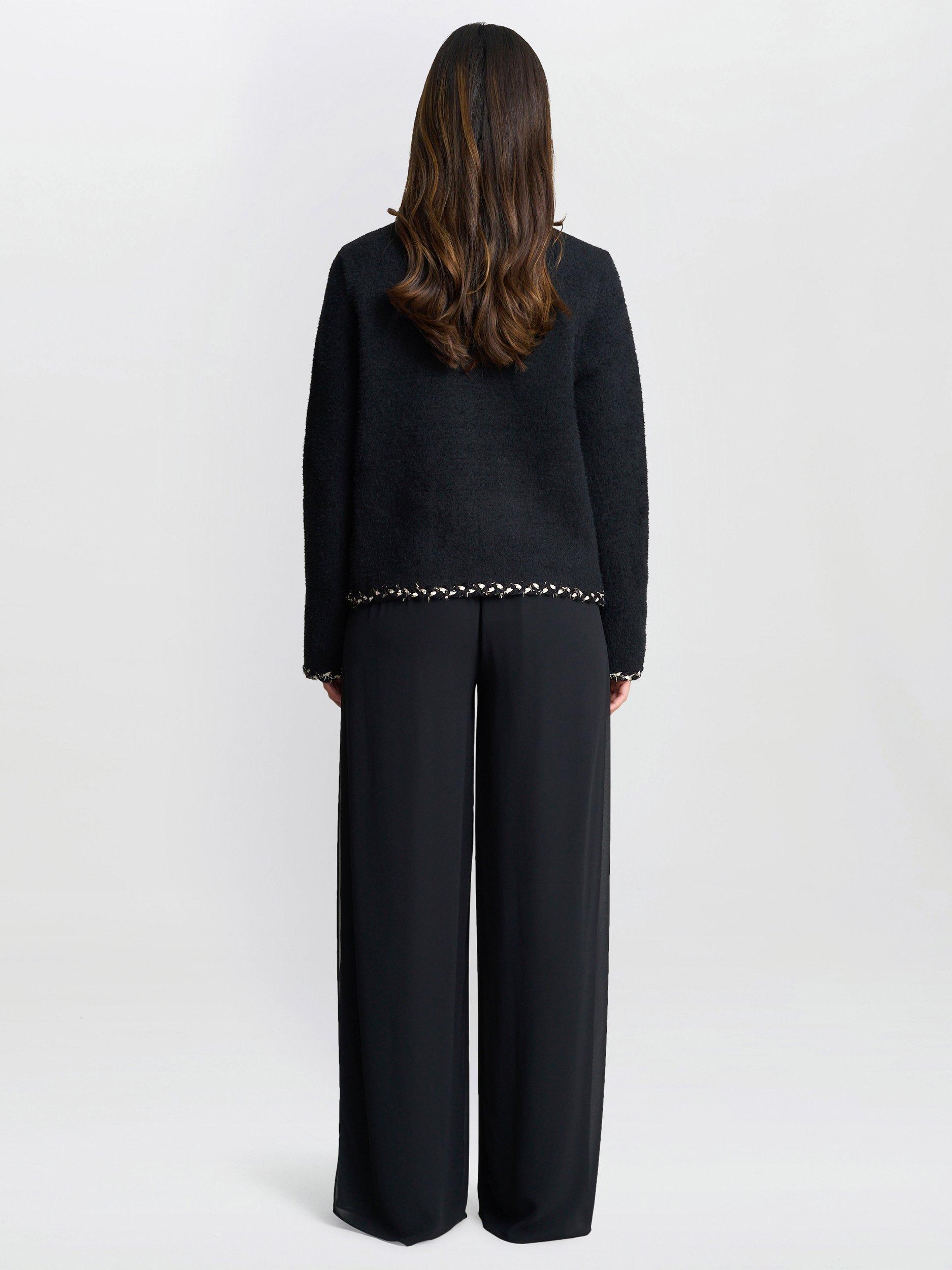Product image 2 of 5, which shows Gina Bacconi Christy Textured Jacket, Black, One Size