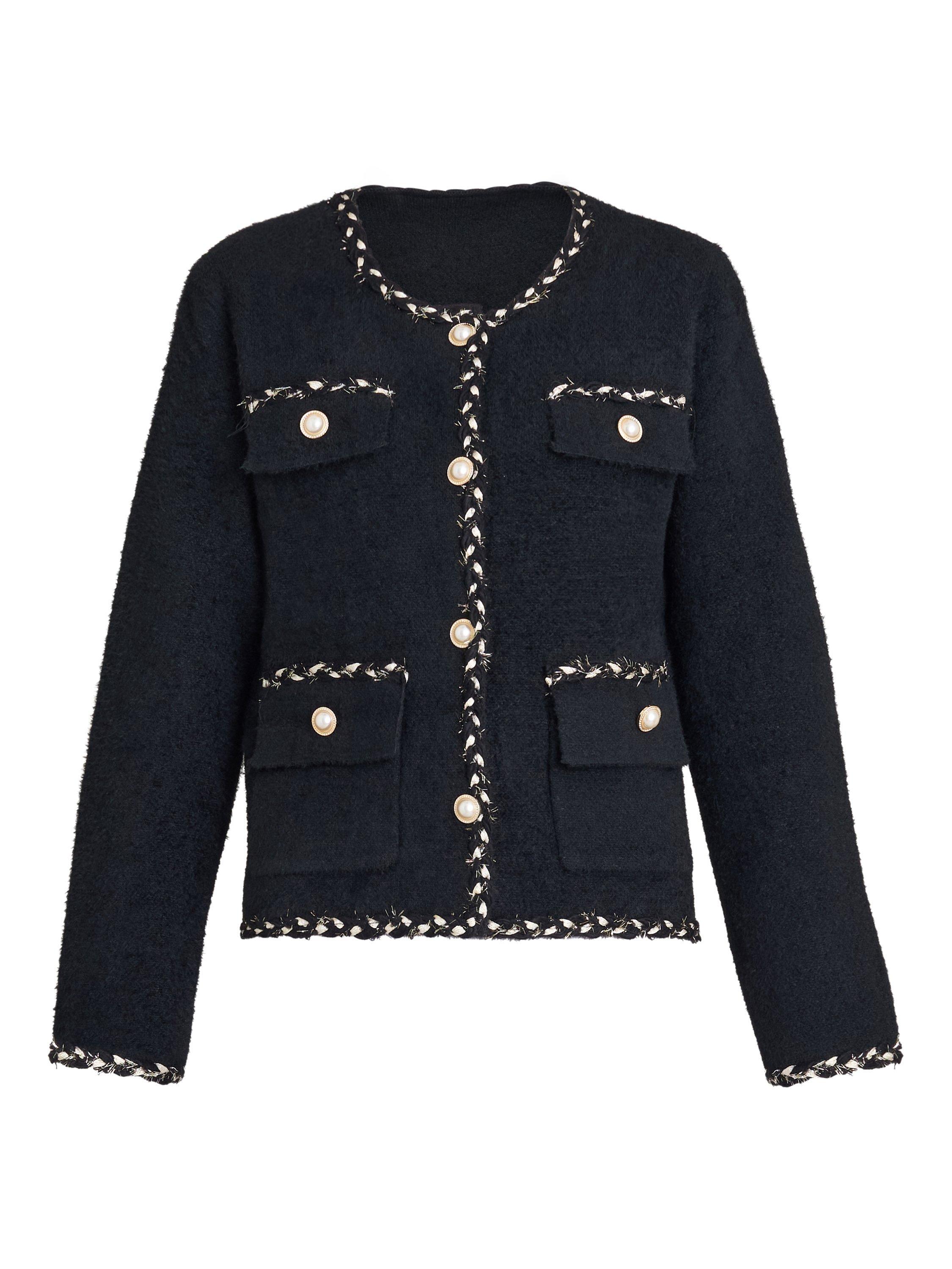 Product image 4 of 5, which shows Gina Bacconi Christy Textured Jacket, Black, One Size
