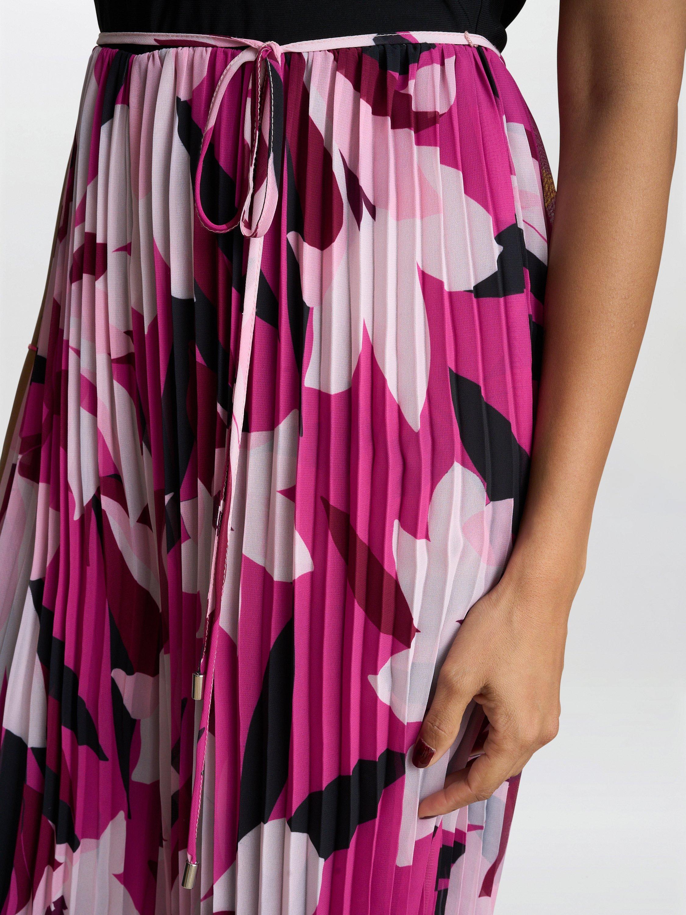 Product image 5 of 7, which shows Gina Bacconi Dolores Floral Trouser Jumpsuit, Black/Fuchsia, 10