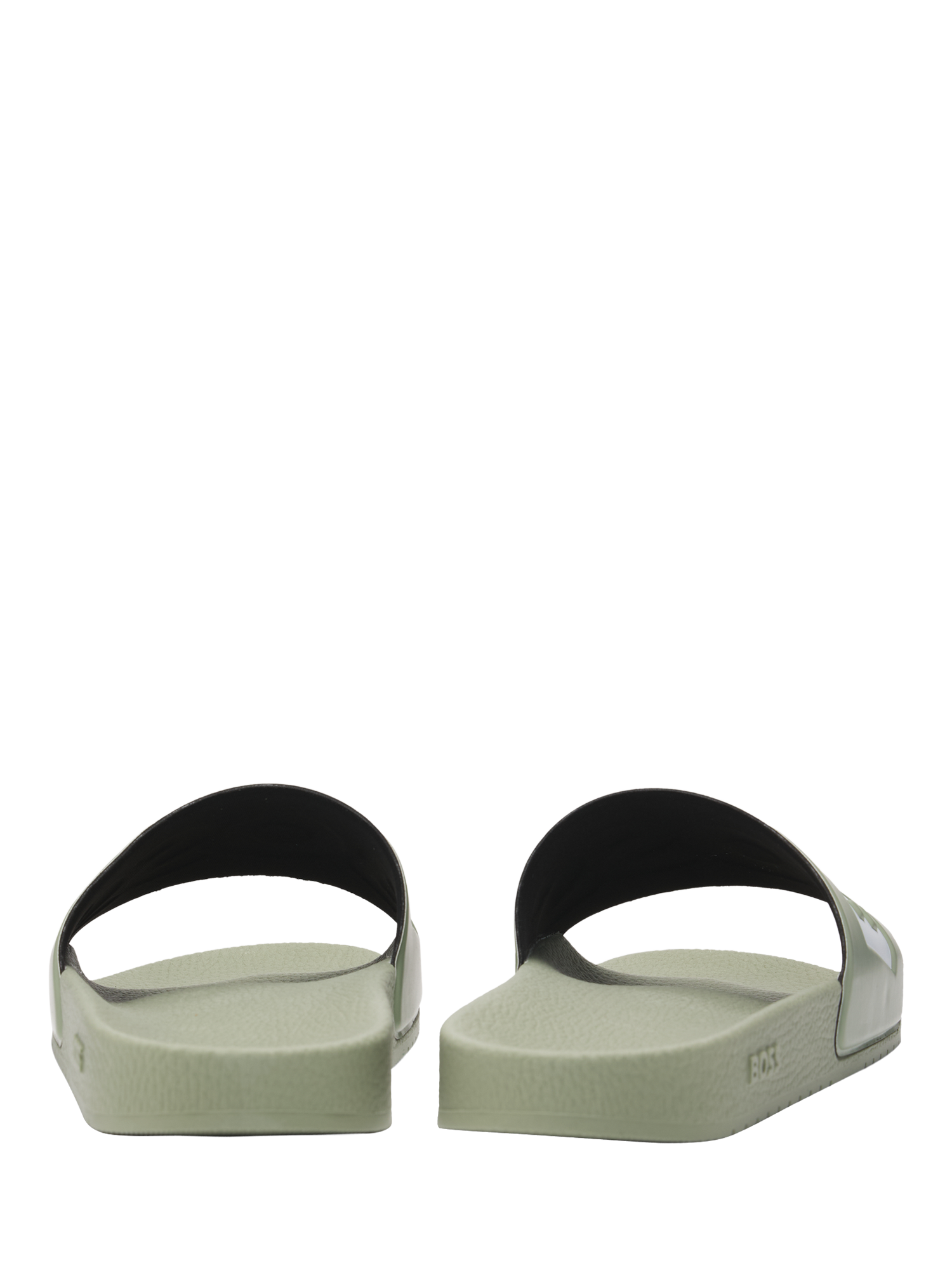 Product image 5 of 5, which shows BOSS Aryeh Logo Sliders, Medium Green, 8