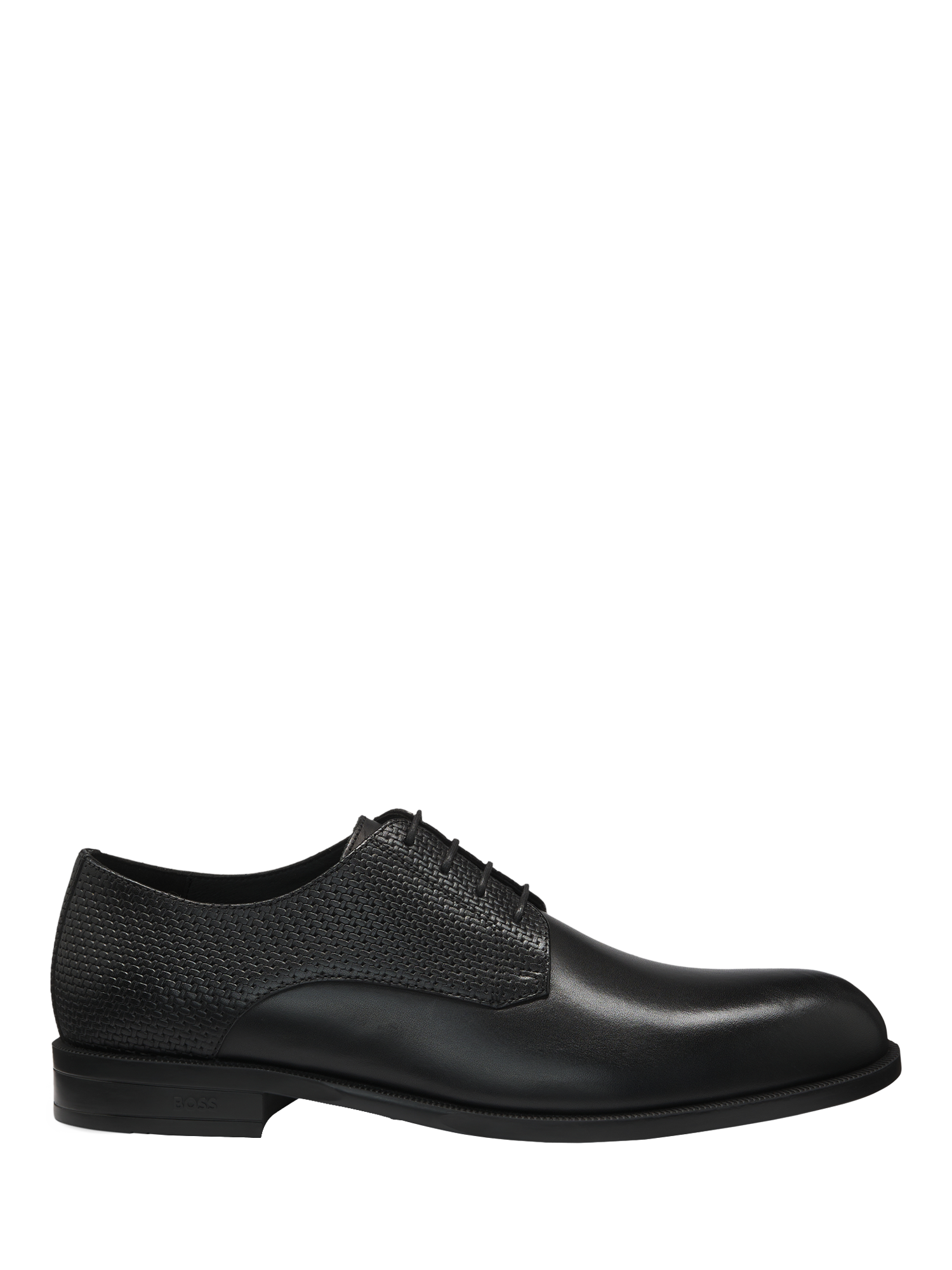 Product image 1 of 5, which shows BOSS Leather Derby Shoes, Black, 8