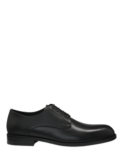 BOSS Leather Derby Shoes, Black, Black