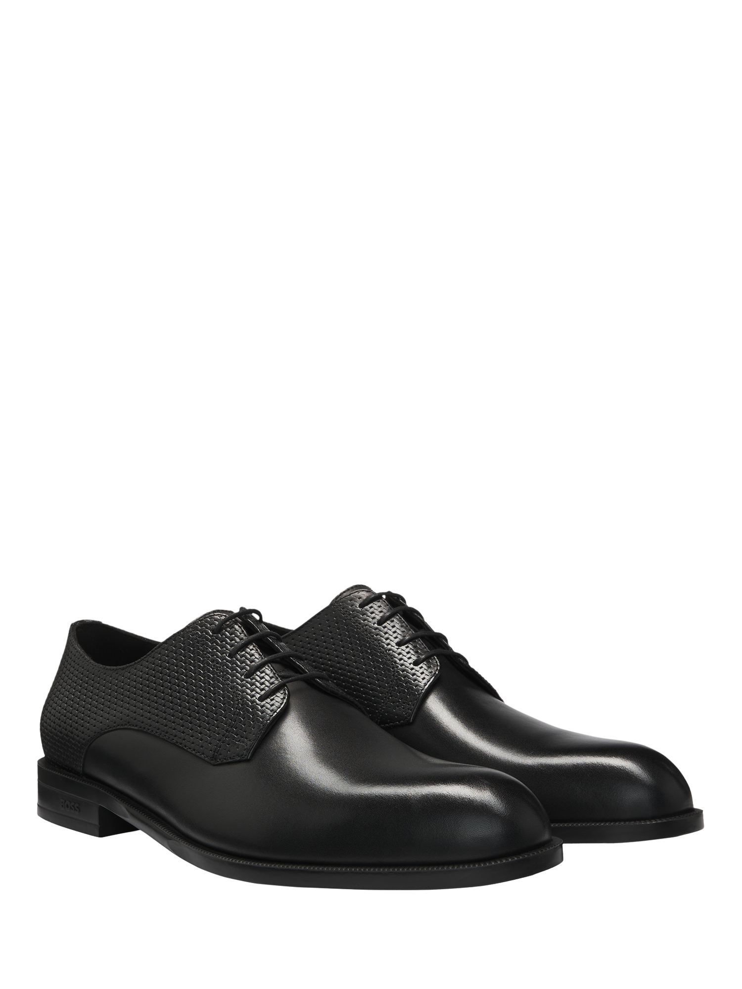 Product image 4 of 5, which shows BOSS Leather Derby Shoes, Black, 8