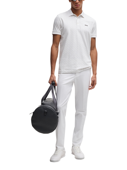 BOSS Nappa Leather Perforated Detail Trainers, White - view 2, White