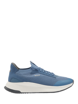 BOSS Wedge Heel Trainers, Open Blue, Open Blue