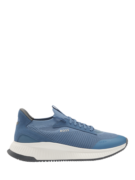 BOSS Wedge Heel Trainers, Open Blue, Open Blue