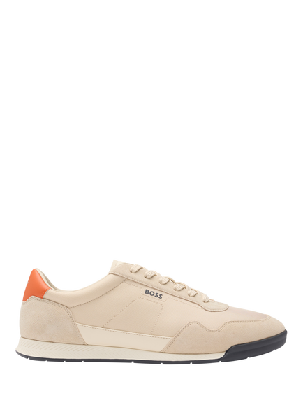 BOSS Recycled Blend Trainers, Medium Beige, Medium Beige