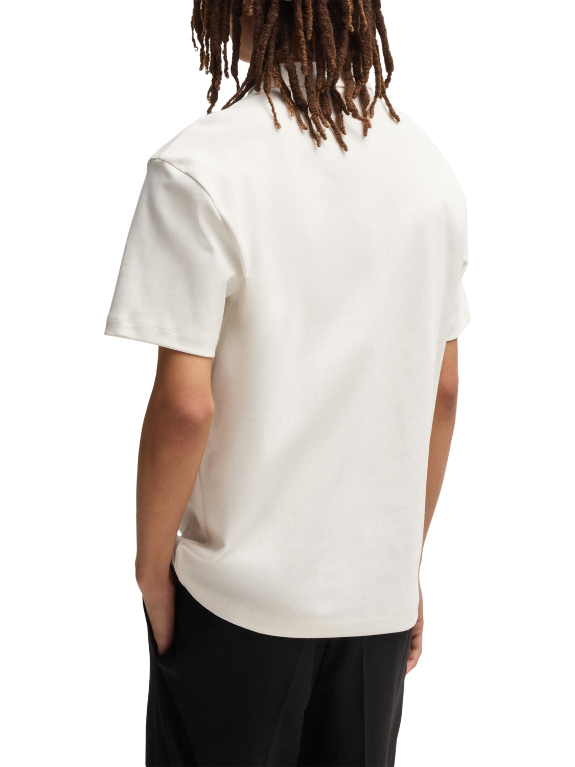 Product image 2 of 5, which shows HUGO Cotton Regular Fit Polo Shirt, Natural, L