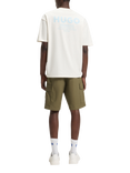 HUGO Cotton Cargo Shorts, Green/Multi