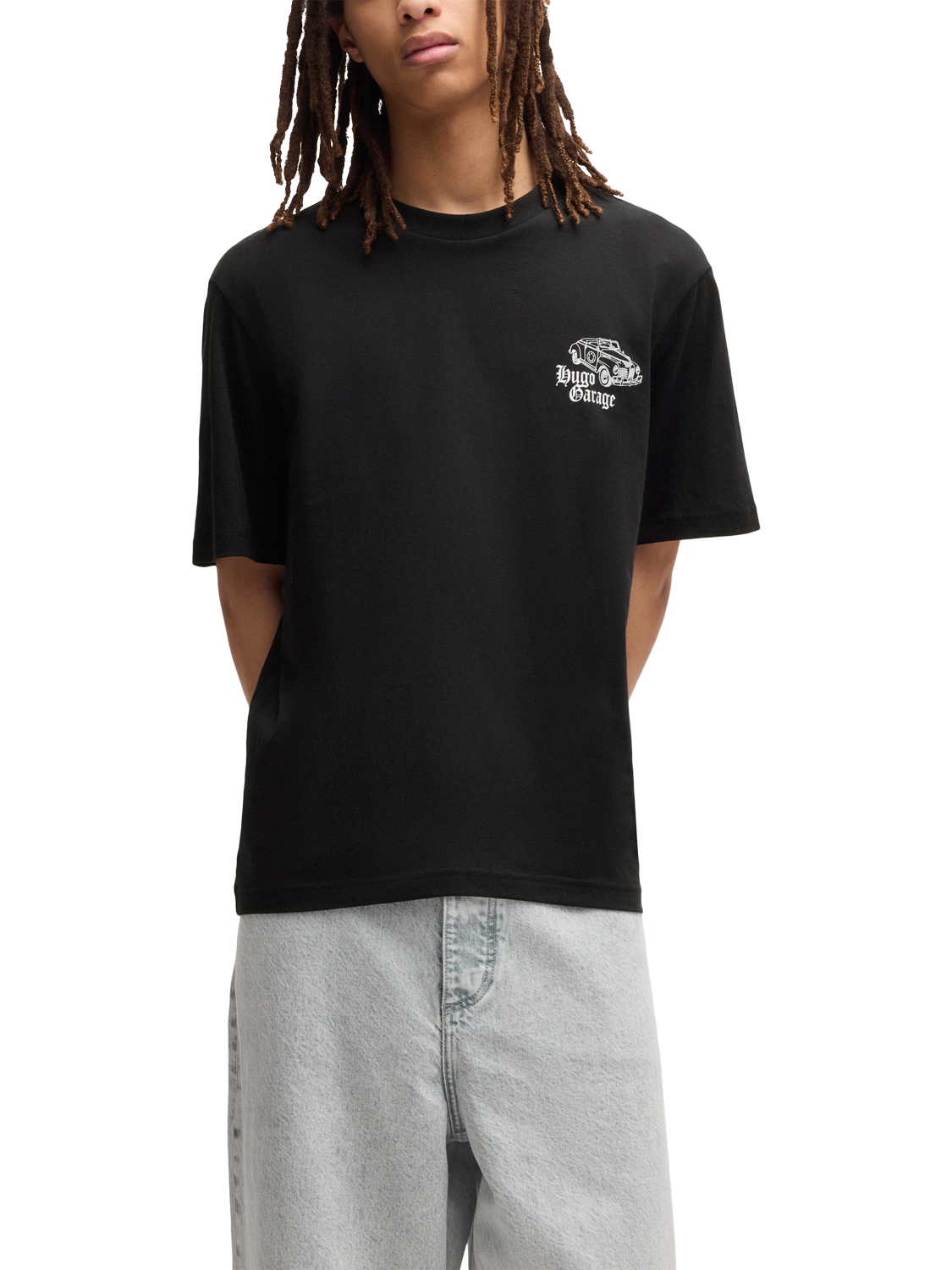 Product image 1 of 5, which shows HUGO BOSS HUGO Natopu T-Shirt, Black, M