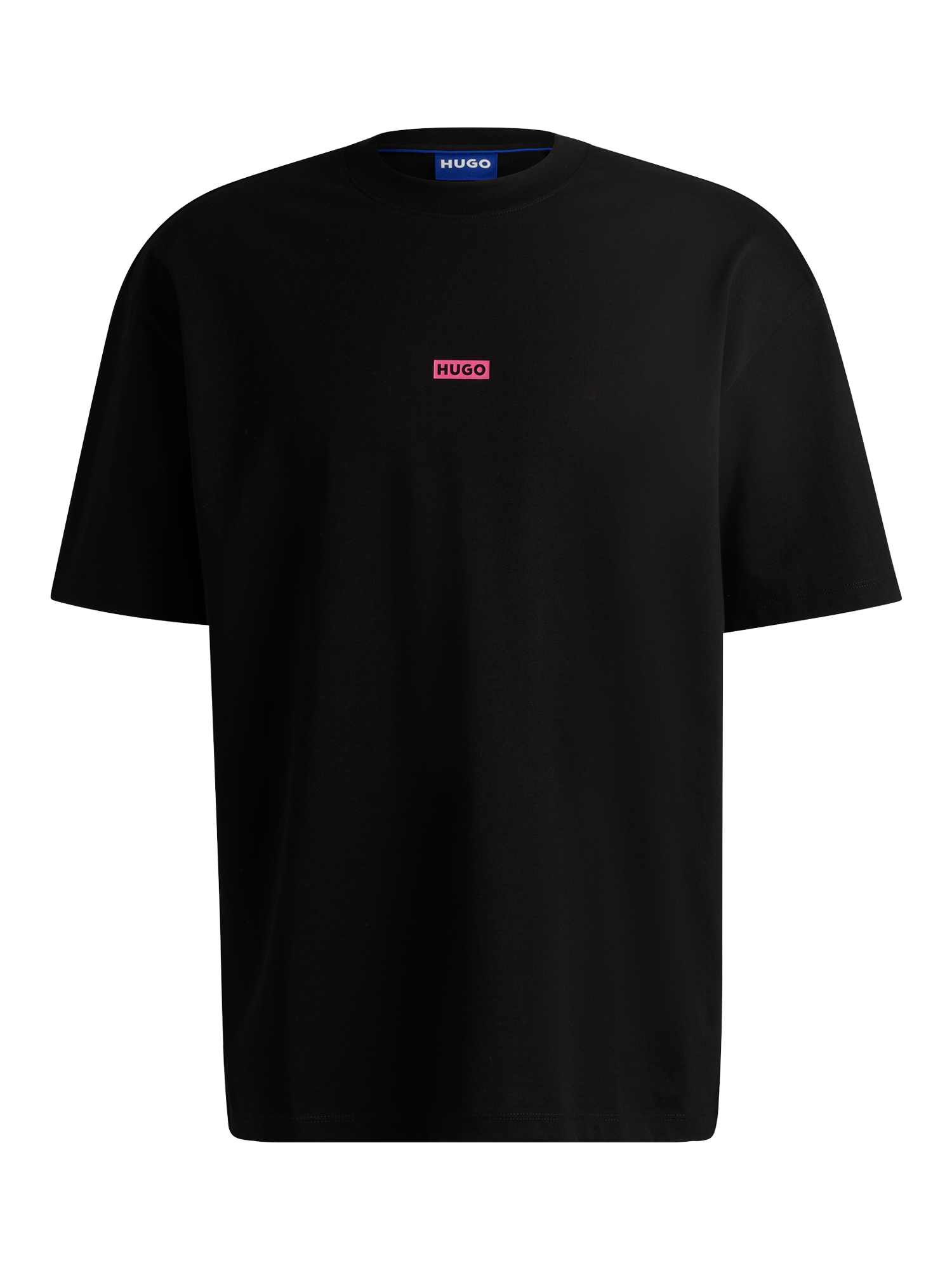Product image 4 of 5, which shows HUGO Cotton Regular Fit Short Sleeve Logo T-Shirt, Black, M