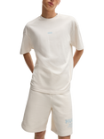 HUGO Cotton Regular Fit Short Sleeve Logo T-Shirt, Open White