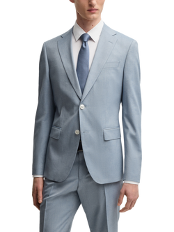 BOSS Heritage Slim Fit Suit Jacket, Light Blue, Light Blue