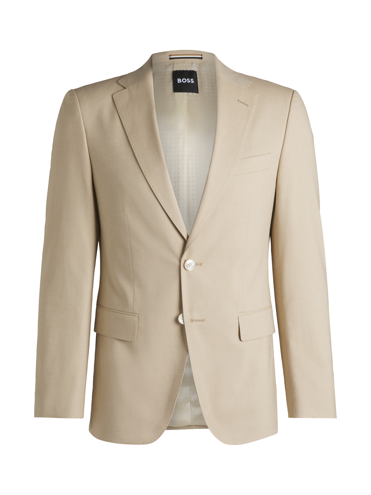 Product image 4 of 6, which shows BOSS Hutson Heritage Slim Fit Blazer, Light Beige, 34R