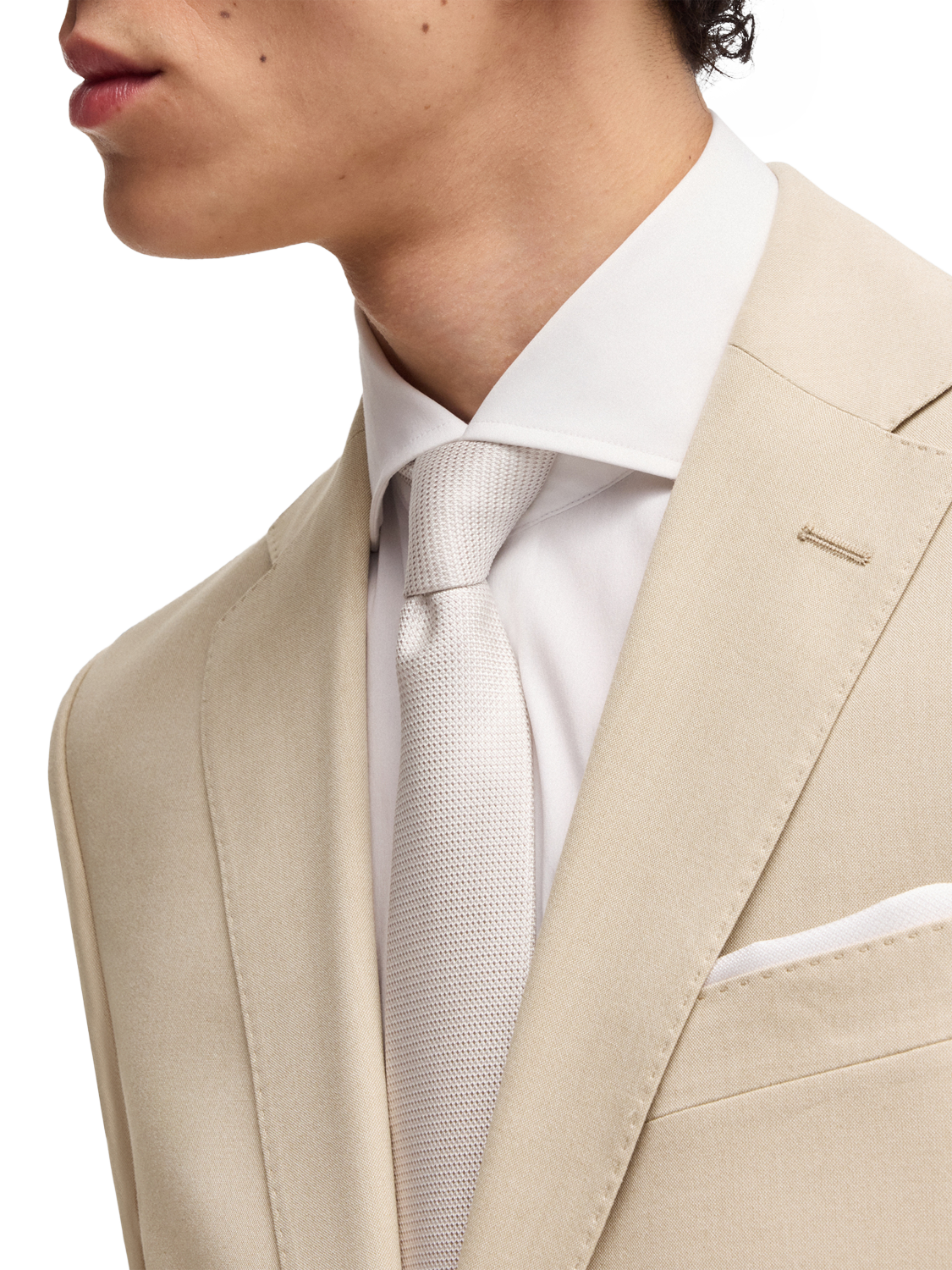Product image 5 of 6, which shows BOSS Hutson Heritage Slim Fit Blazer, Light Beige, 34R