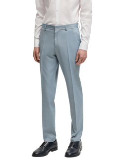 BOSS Slim Fit Suit Trousers, Light Blue, Light Blue