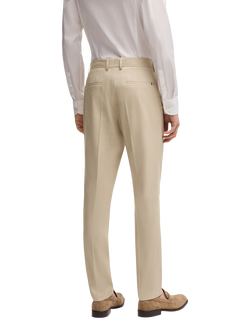 BOSS Genius Straight Suit Trousers, Light Beige - view 2, Light Beige