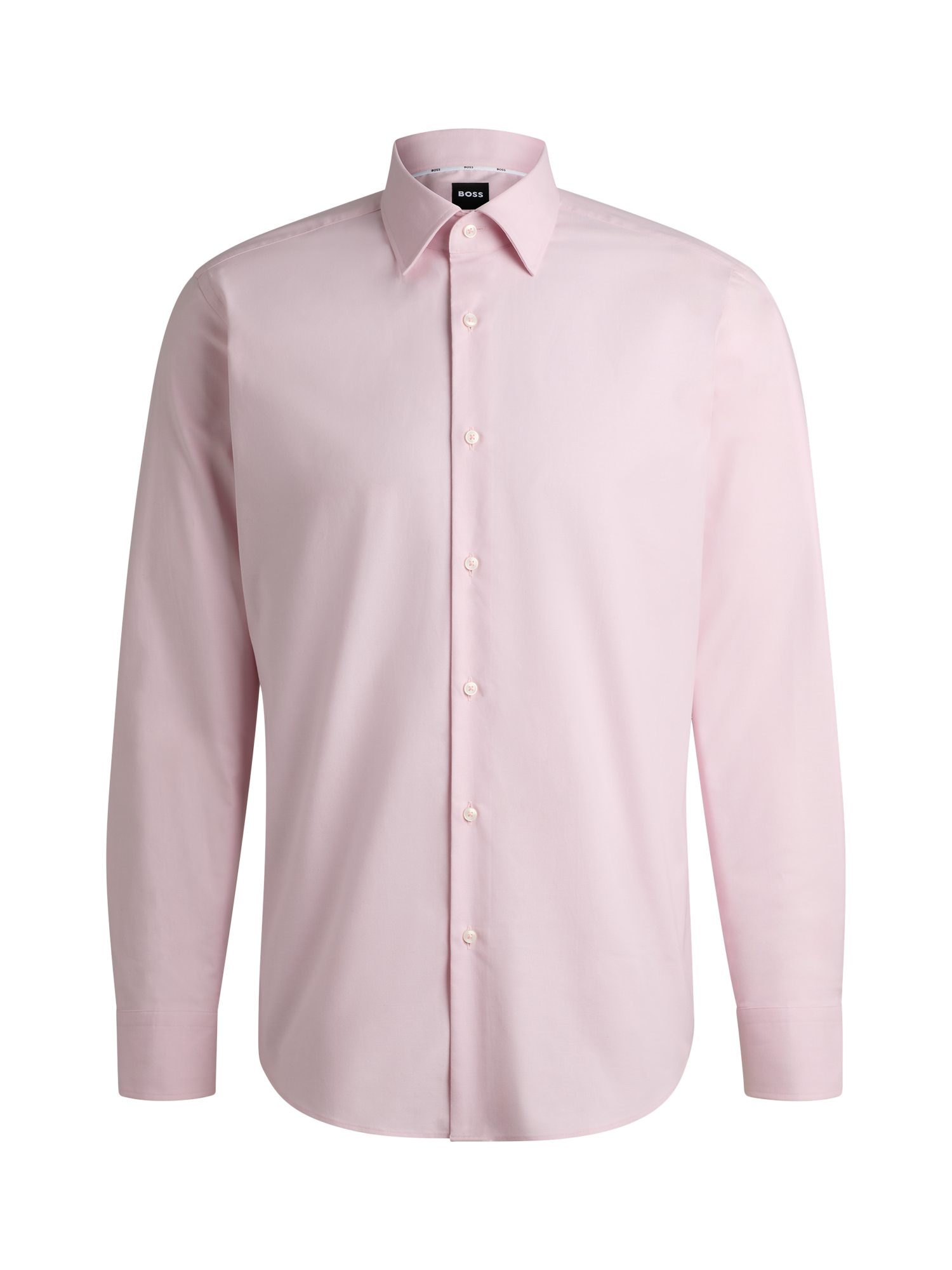 Product image 4 of 6, which shows BOSS Cotton Regular Fit Shirt, Light Pink, 17.75