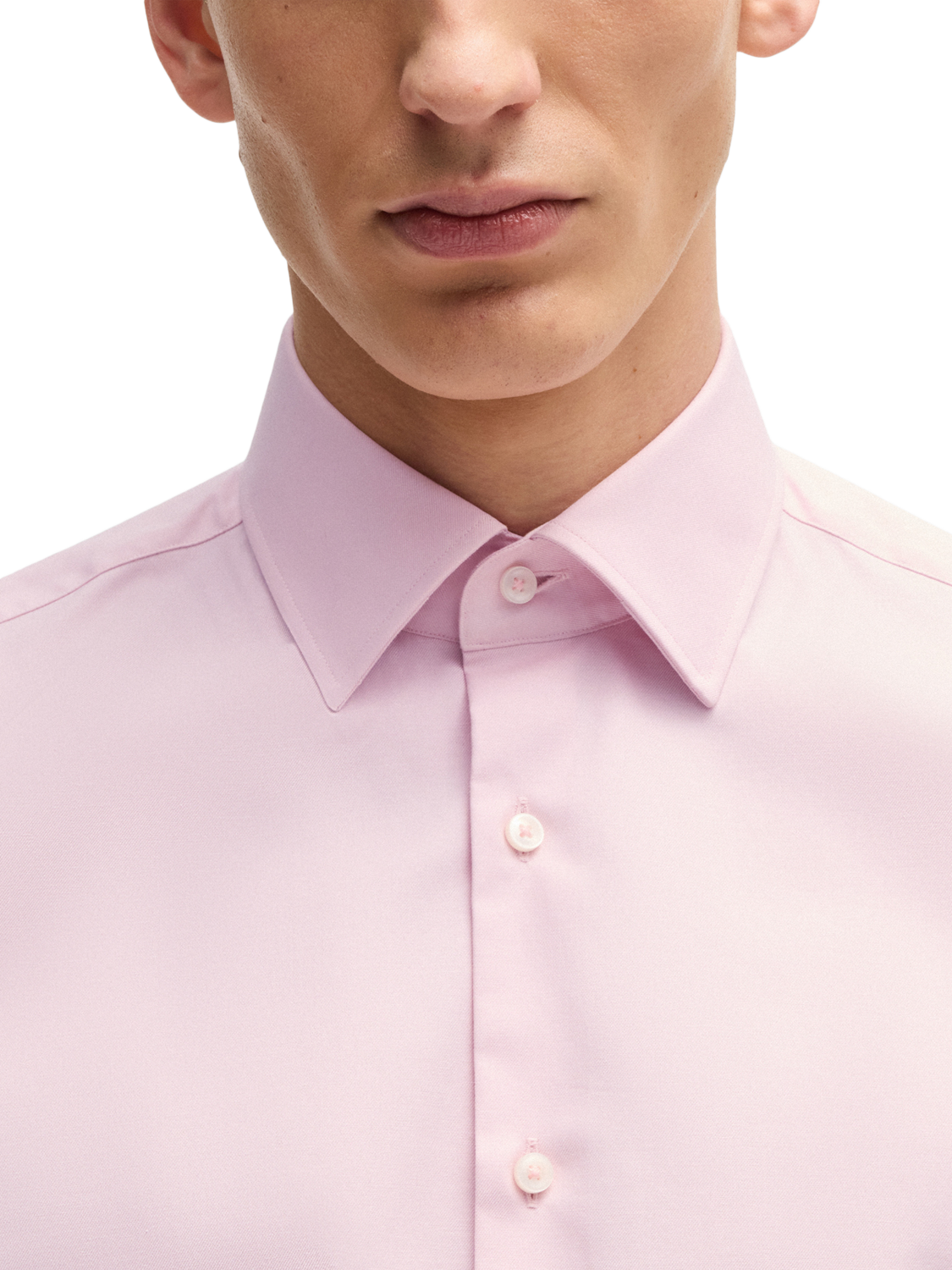 Product image 5 of 6, which shows BOSS Cotton Regular Fit Shirt, Light Pink, 17.75